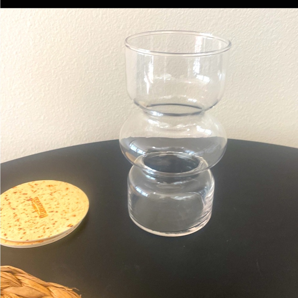 Clear modern flower vase